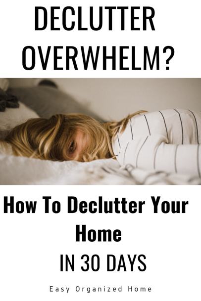 Easy Daily decluttering tasks for a clutter free home in only 1 month. #declutter #declutterhome #declutteringyourhome #30daychallenge #decluttering #clutter #declutterchallenge